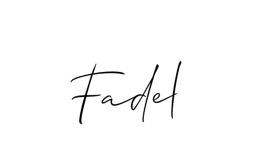 Also You can easily find your signature by using the search form. We will create Fadel name handwritten signature images for you free of cost using Allison_Script sign style. Fadel signature style 2 images and pictures png