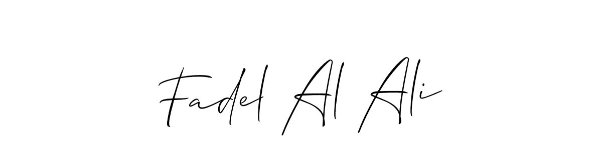 Similarly Allison_Script is the best handwritten signature design. Signature creator online .You can use it as an online autograph creator for name Fadel Al Ali. Fadel Al Ali signature style 2 images and pictures png