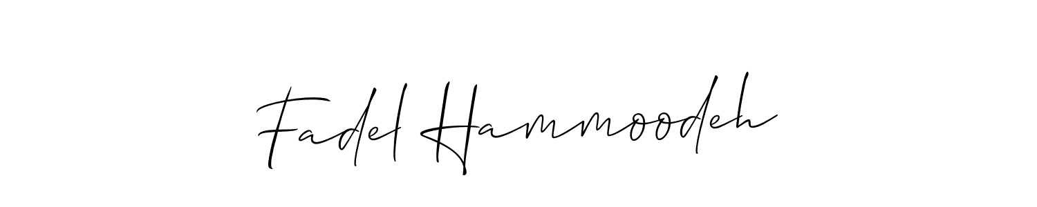 Make a beautiful signature design for name Fadel Hammoodeh. With this signature (Allison_Script) style, you can create a handwritten signature for free. Fadel Hammoodeh signature style 2 images and pictures png