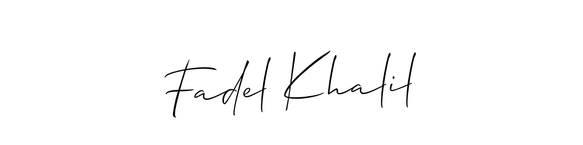 Create a beautiful signature design for name Fadel Khalil. With this signature (Allison_Script) fonts, you can make a handwritten signature for free. Fadel Khalil signature style 2 images and pictures png