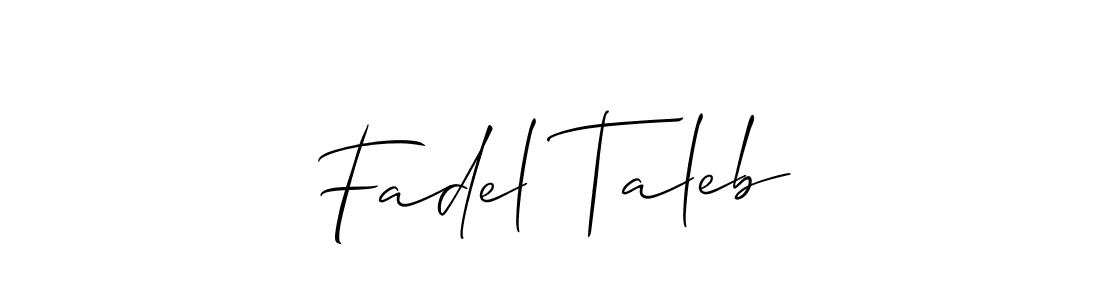 Also we have Fadel Taleb name is the best signature style. Create professional handwritten signature collection using Allison_Script autograph style. Fadel Taleb signature style 2 images and pictures png
