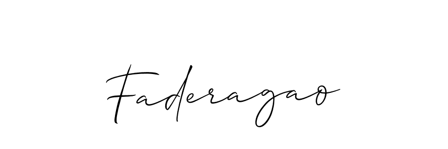 How to make Faderagao name signature. Use Allison_Script style for creating short signs online. This is the latest handwritten sign. Faderagao signature style 2 images and pictures png