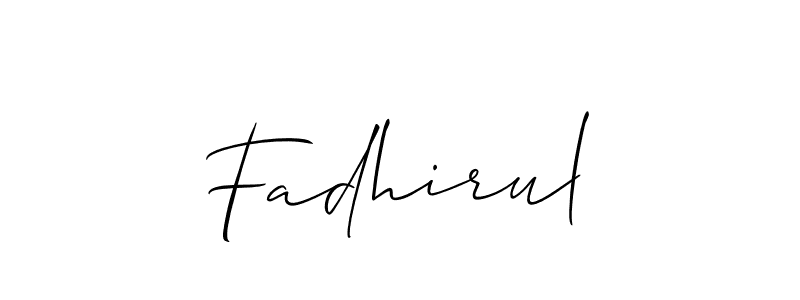 Allison_Script is a professional signature style that is perfect for those who want to add a touch of class to their signature. It is also a great choice for those who want to make their signature more unique. Get Fadhirul name to fancy signature for free. Fadhirul signature style 2 images and pictures png