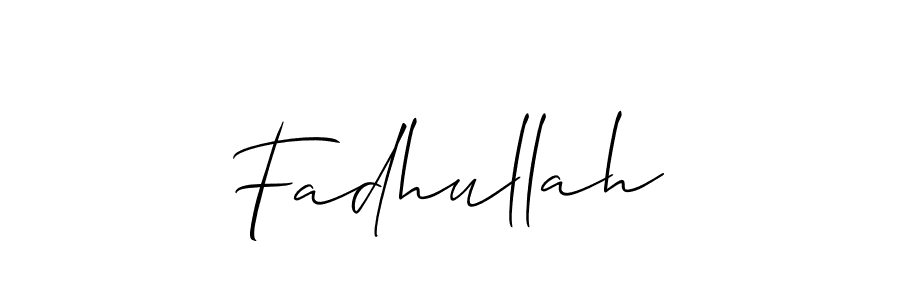 How to make Fadhullah signature? Allison_Script is a professional autograph style. Create handwritten signature for Fadhullah name. Fadhullah signature style 2 images and pictures png