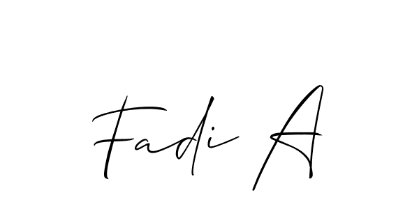 Fadi A stylish signature style. Best Handwritten Sign (Allison_Script) for my name. Handwritten Signature Collection Ideas for my name Fadi A. Fadi A signature style 2 images and pictures png