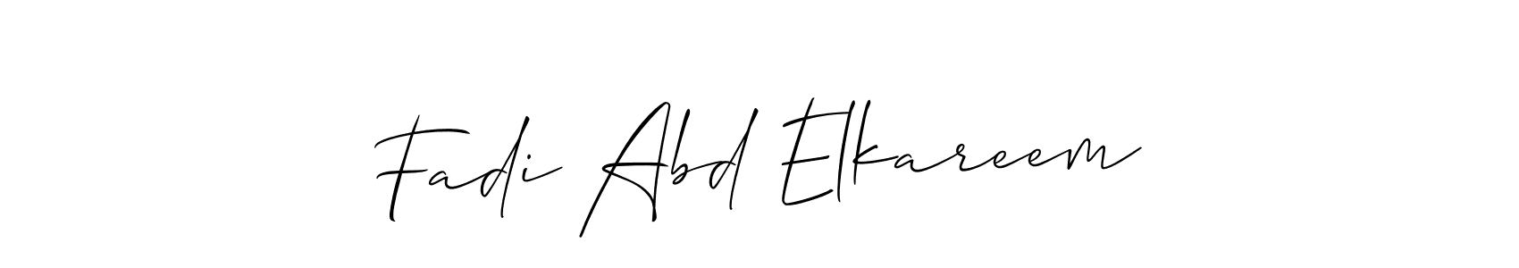 It looks lik you need a new signature style for name Fadi Abd Elkareem. Design unique handwritten (Allison_Script) signature with our free signature maker in just a few clicks. Fadi Abd Elkareem signature style 2 images and pictures png