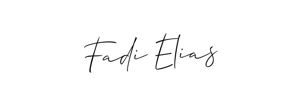 Use a signature maker to create a handwritten signature online. With this signature software, you can design (Allison_Script) your own signature for name Fadi Elias. Fadi Elias signature style 2 images and pictures png