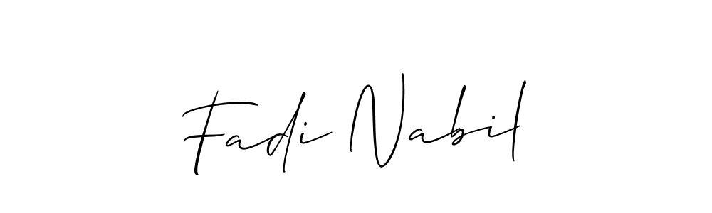 if you are searching for the best signature style for your name Fadi Nabil. so please give up your signature search. here we have designed multiple signature styles  using Allison_Script. Fadi Nabil signature style 2 images and pictures png