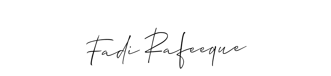 Design your own signature with our free online signature maker. With this signature software, you can create a handwritten (Allison_Script) signature for name Fadi Rafeeque. Fadi Rafeeque signature style 2 images and pictures png