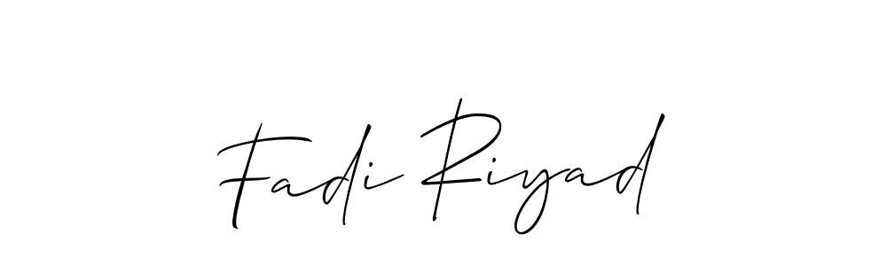 Create a beautiful signature design for name Fadi Riyad. With this signature (Allison_Script) fonts, you can make a handwritten signature for free. Fadi Riyad signature style 2 images and pictures png