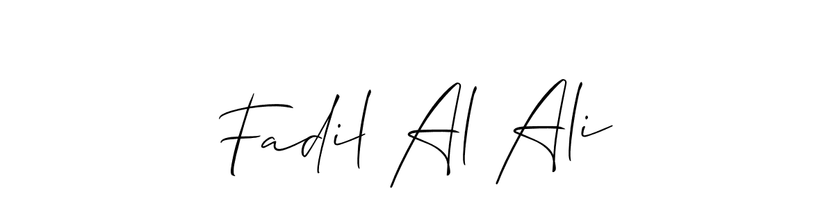 Also we have Fadil Al Ali name is the best signature style. Create professional handwritten signature collection using Allison_Script autograph style. Fadil Al Ali signature style 2 images and pictures png