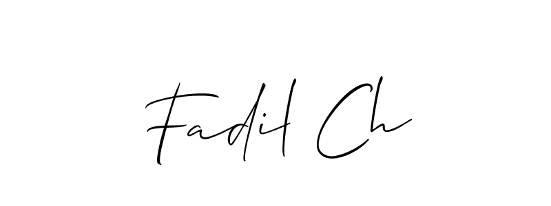 Make a beautiful signature design for name Fadil Ch. Use this online signature maker to create a handwritten signature for free. Fadil Ch signature style 2 images and pictures png