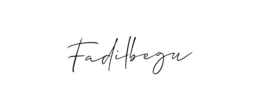 It looks lik you need a new signature style for name Fadilbegu. Design unique handwritten (Allison_Script) signature with our free signature maker in just a few clicks. Fadilbegu signature style 2 images and pictures png