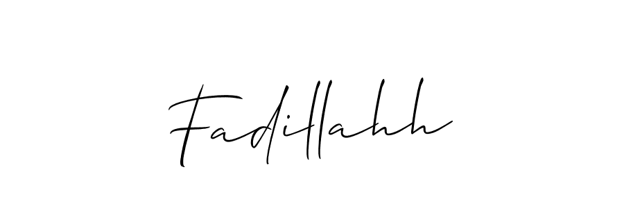 How to make Fadillahh name signature. Use Allison_Script style for creating short signs online. This is the latest handwritten sign. Fadillahh signature style 2 images and pictures png