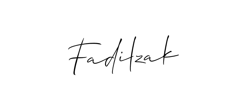 Design your own signature with our free online signature maker. With this signature software, you can create a handwritten (Allison_Script) signature for name Fadilzak. Fadilzak signature style 2 images and pictures png