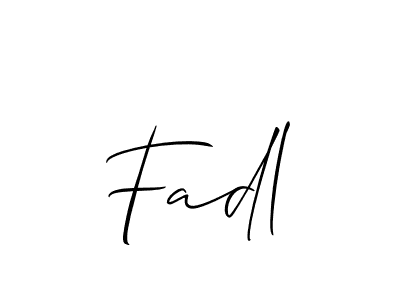 How to make Fadl name signature. Use Allison_Script style for creating short signs online. This is the latest handwritten sign. Fadl signature style 2 images and pictures png