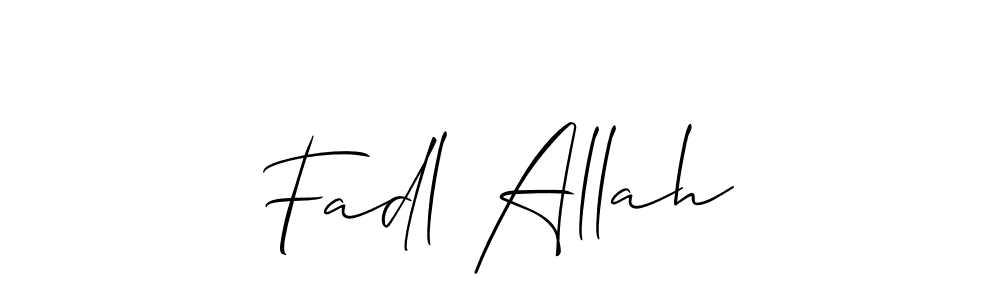 Make a beautiful signature design for name Fadl Allah. Use this online signature maker to create a handwritten signature for free. Fadl Allah signature style 2 images and pictures png
