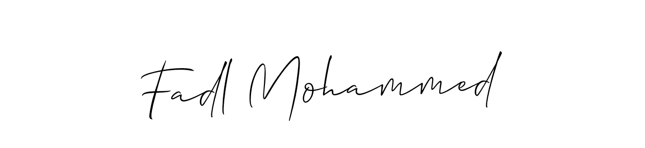 Use a signature maker to create a handwritten signature online. With this signature software, you can design (Allison_Script) your own signature for name Fadl Mohammed. Fadl Mohammed signature style 2 images and pictures png