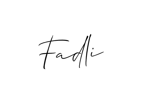 How to make Fadli name signature. Use Allison_Script style for creating short signs online. This is the latest handwritten sign. Fadli signature style 2 images and pictures png