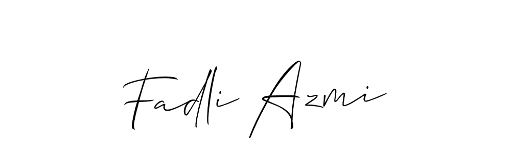 Fadli Azmi stylish signature style. Best Handwritten Sign (Allison_Script) for my name. Handwritten Signature Collection Ideas for my name Fadli Azmi. Fadli Azmi signature style 2 images and pictures png