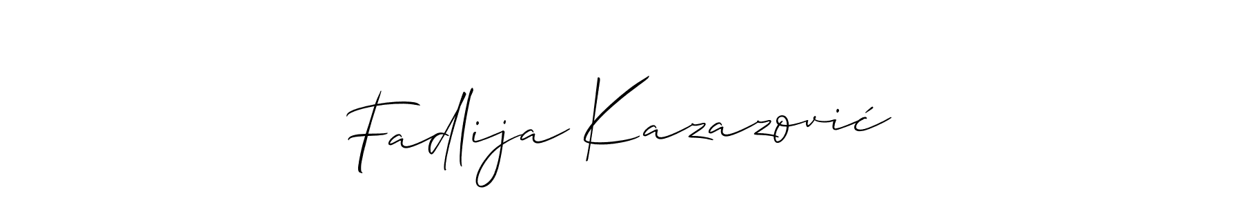 Fadlija Kazazović stylish signature style. Best Handwritten Sign (Allison_Script) for my name. Handwritten Signature Collection Ideas for my name Fadlija Kazazović. Fadlija Kazazović signature style 2 images and pictures png