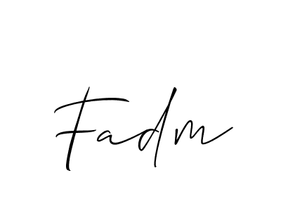 You should practise on your own different ways (Allison_Script) to write your name (Fadm) in signature. don't let someone else do it for you. Fadm signature style 2 images and pictures png