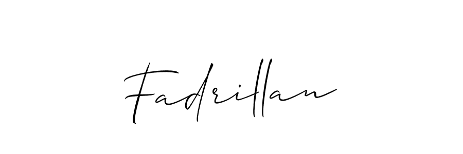 Also we have Fadrillan name is the best signature style. Create professional handwritten signature collection using Allison_Script autograph style. Fadrillan signature style 2 images and pictures png