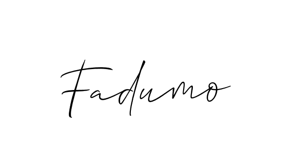Also You can easily find your signature by using the search form. We will create Fadumo name handwritten signature images for you free of cost using Allison_Script sign style. Fadumo signature style 2 images and pictures png