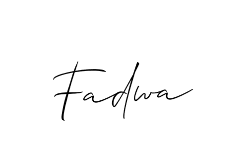 How to make Fadwa signature? Allison_Script is a professional autograph style. Create handwritten signature for Fadwa name. Fadwa signature style 2 images and pictures png
