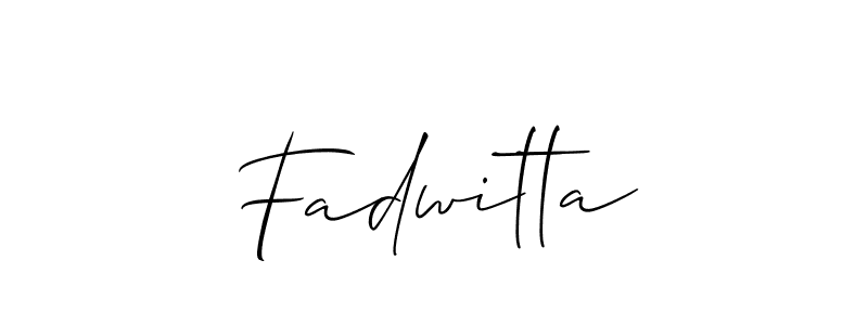 Create a beautiful signature design for name Fadwitta. With this signature (Allison_Script) fonts, you can make a handwritten signature for free. Fadwitta signature style 2 images and pictures png
