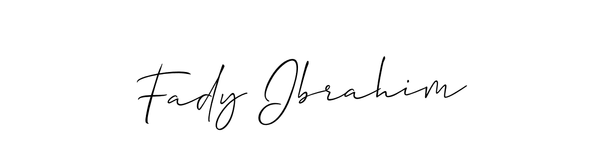 Make a beautiful signature design for name Fady Ibrahim. With this signature (Allison_Script) style, you can create a handwritten signature for free. Fady Ibrahim signature style 2 images and pictures png