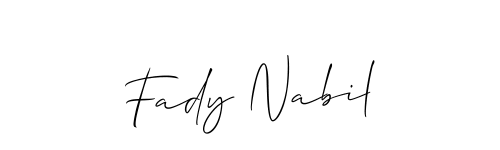 Create a beautiful signature design for name Fady Nabil. With this signature (Allison_Script) fonts, you can make a handwritten signature for free. Fady Nabil signature style 2 images and pictures png