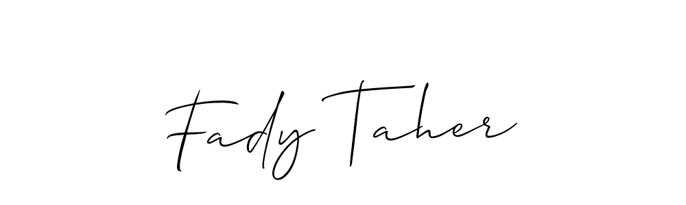 Fady Taher stylish signature style. Best Handwritten Sign (Allison_Script) for my name. Handwritten Signature Collection Ideas for my name Fady Taher. Fady Taher signature style 2 images and pictures png