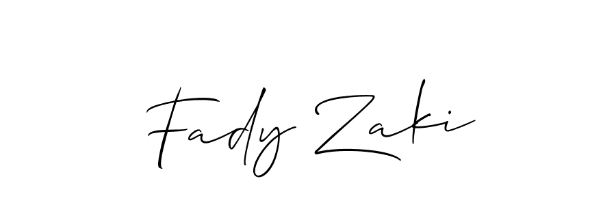 Create a beautiful signature design for name Fady Zaki. With this signature (Allison_Script) fonts, you can make a handwritten signature for free. Fady Zaki signature style 2 images and pictures png