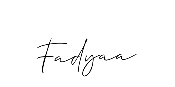 Make a beautiful signature design for name Fadyaa. Use this online signature maker to create a handwritten signature for free. Fadyaa signature style 2 images and pictures png