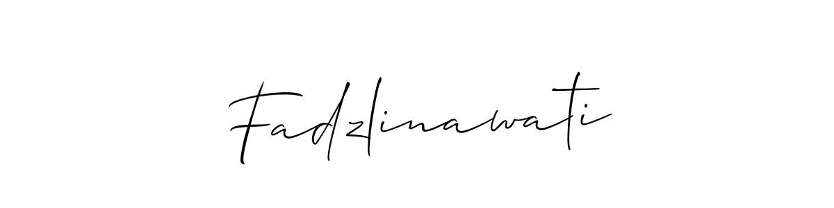 You should practise on your own different ways (Allison_Script) to write your name (Fadzlinawati) in signature. don't let someone else do it for you. Fadzlinawati signature style 2 images and pictures png