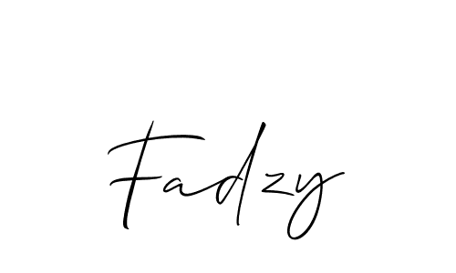 Create a beautiful signature design for name Fadzy. With this signature (Allison_Script) fonts, you can make a handwritten signature for free. Fadzy signature style 2 images and pictures png