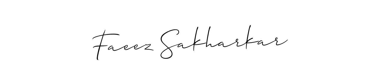 How to Draw Faeez Sakharkar signature style? Allison_Script is a latest design signature styles for name Faeez Sakharkar. Faeez Sakharkar signature style 2 images and pictures png