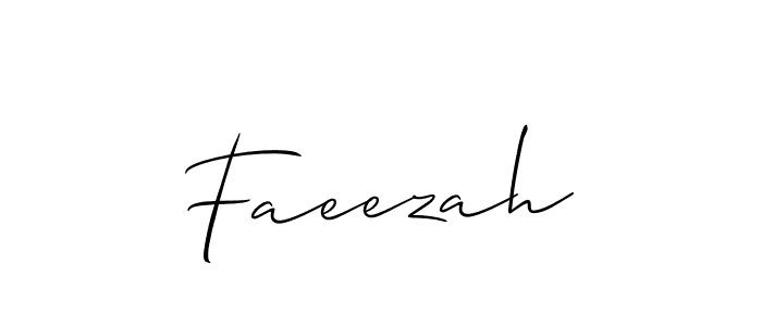 The best way (Allison_Script) to make a short signature is to pick only two or three words in your name. The name Faeezah include a total of six letters. For converting this name. Faeezah signature style 2 images and pictures png