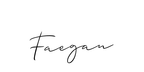 Create a beautiful signature design for name Faegan. With this signature (Allison_Script) fonts, you can make a handwritten signature for free. Faegan signature style 2 images and pictures png