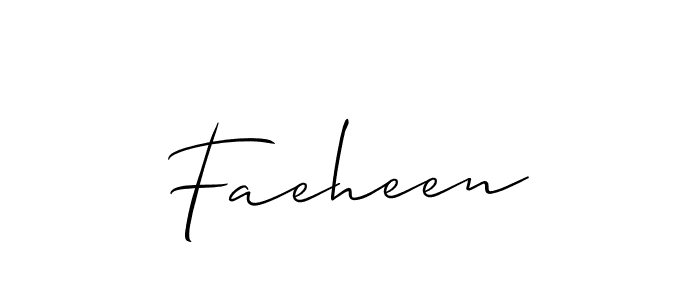 You should practise on your own different ways (Allison_Script) to write your name (Faeheen) in signature. don't let someone else do it for you. Faeheen signature style 2 images and pictures png