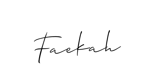 Create a beautiful signature design for name Faekah. With this signature (Allison_Script) fonts, you can make a handwritten signature for free. Faekah signature style 2 images and pictures png