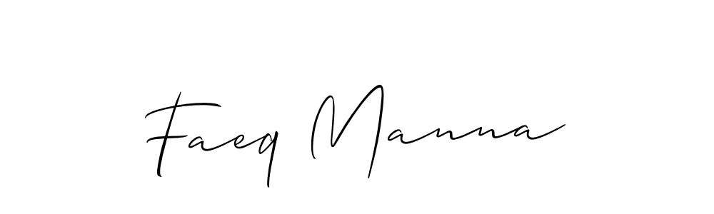 Use a signature maker to create a handwritten signature online. With this signature software, you can design (Allison_Script) your own signature for name Faeq Manna. Faeq Manna signature style 2 images and pictures png