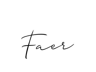 You should practise on your own different ways (Allison_Script) to write your name (Faer) in signature. don't let someone else do it for you. Faer signature style 2 images and pictures png