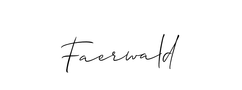 How to make Faerwald name signature. Use Allison_Script style for creating short signs online. This is the latest handwritten sign. Faerwald signature style 2 images and pictures png