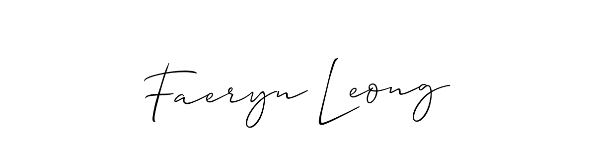 if you are searching for the best signature style for your name Faeryn Leong. so please give up your signature search. here we have designed multiple signature styles  using Allison_Script. Faeryn Leong signature style 2 images and pictures png