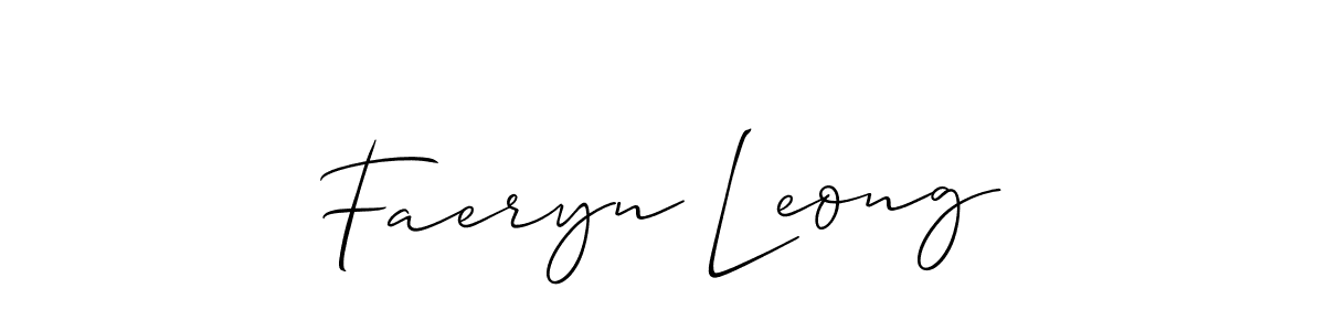 How to Draw Faeryn Leong signature style? Allison_Script is a latest design signature styles for name Faeryn Leong. Faeryn Leong signature style 2 images and pictures png