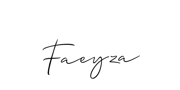 Also You can easily find your signature by using the search form. We will create Faeyza name handwritten signature images for you free of cost using Allison_Script sign style. Faeyza signature style 2 images and pictures png