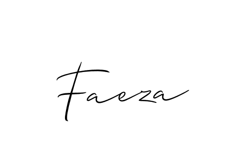 The best way (Allison_Script) to make a short signature is to pick only two or three words in your name. The name Faeza include a total of six letters. For converting this name. Faeza signature style 2 images and pictures png