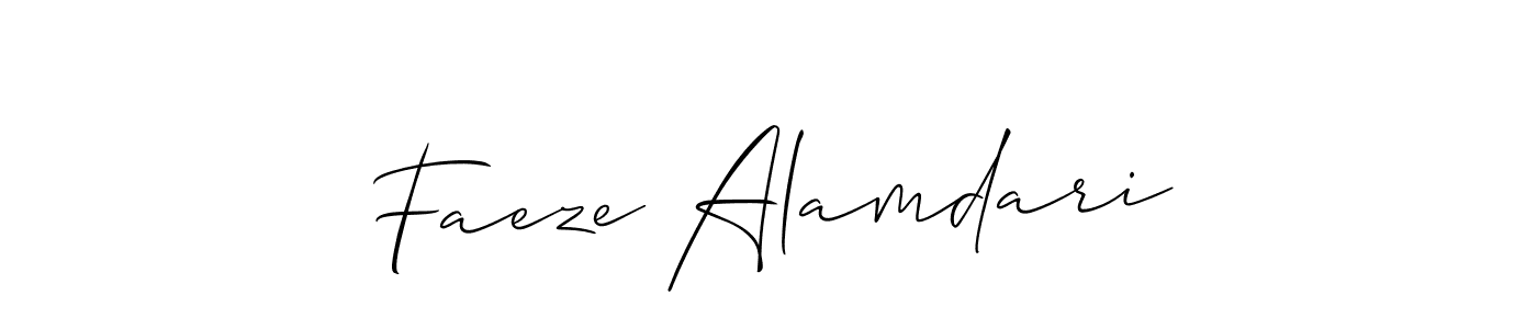 Best and Professional Signature Style for Faeze Alamdari. Allison_Script Best Signature Style Collection. Faeze Alamdari signature style 2 images and pictures png